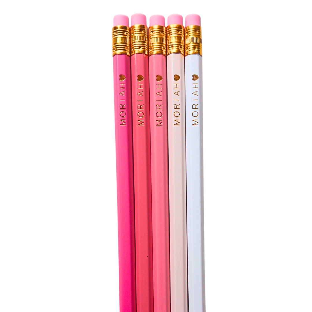 Personalized Foil Stamped Pencil Set